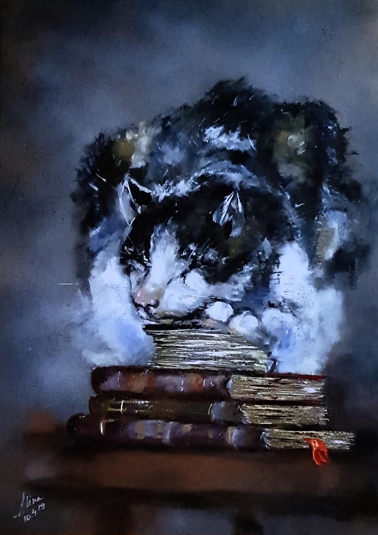 ArteDiAlina.com painting: Now I need to sleep